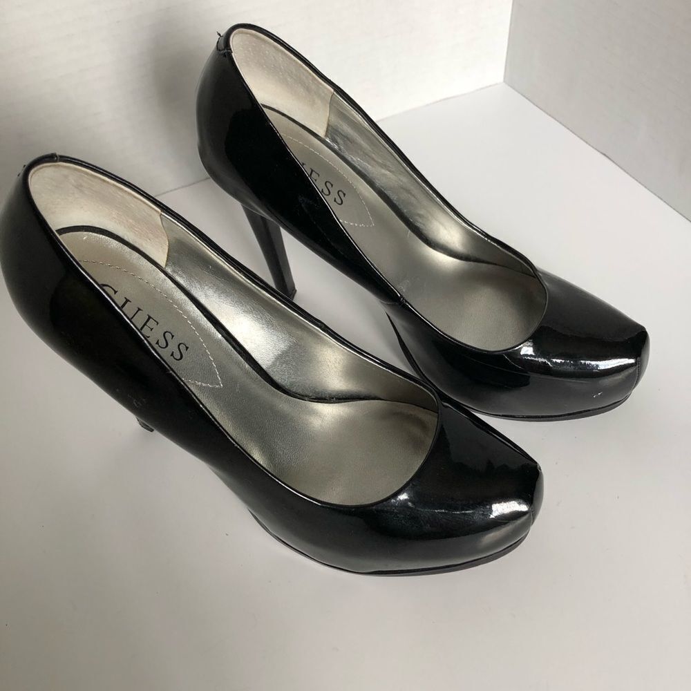 Guess Black Patent Leather 5 Inch Heels, Size 6.5M